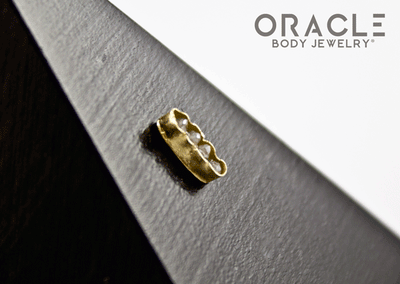14k Channel Set Diamond Threadless Gold End