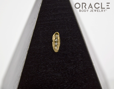 14k Channel Set Diamond Threadless Gold End