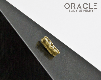 14k Channel Set Diamond Threadless Gold End