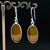 Sterling Silver Yellow Tiger Eye Earrings