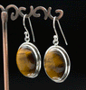 Sterling Silver Yellow Tiger Eye Earrings