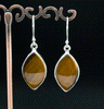 Sterling Silver Yellow Tiger Eye Earrings