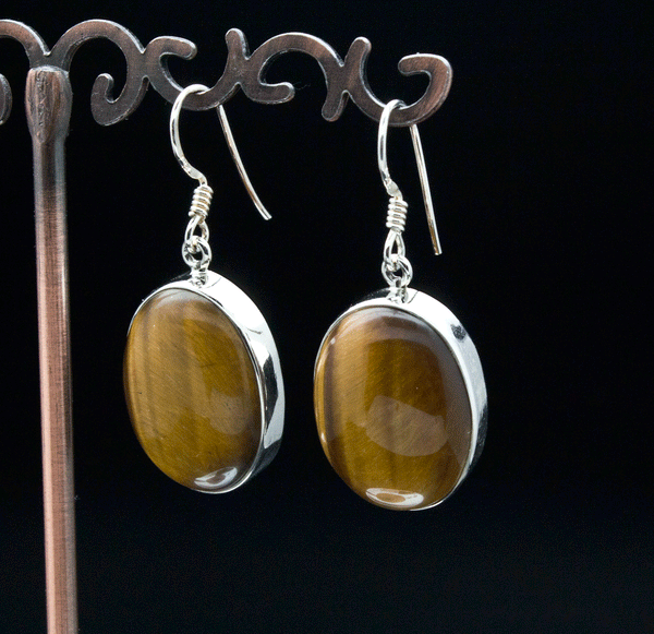 Sterling Silver Yellow Tiger Eye