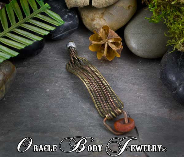 Toposa Labret with Old Carnelian Bead