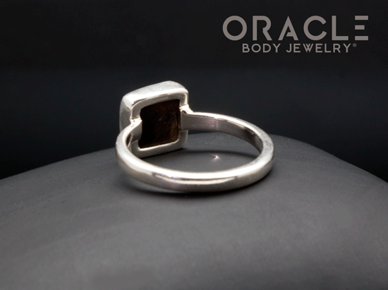Sterling Silver Ammolite Ring Size 6