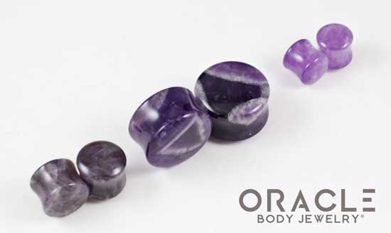 Amethyst Double Flare Plugs