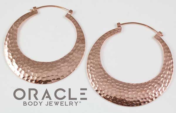 Brooklyn in Hammered Rose Gold Plate