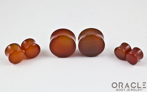 Carnelian Agate Double Flare Plugs