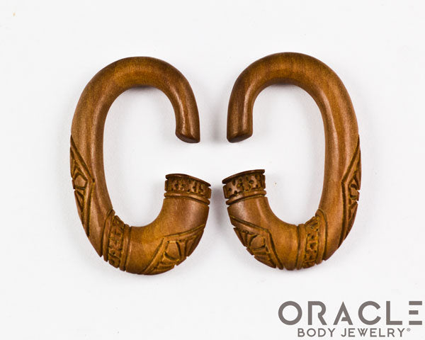 Carved Oval Hoops