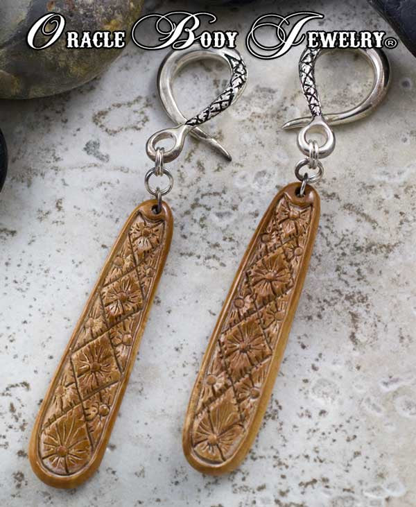 Silver Crossover with Fossilized Mammoth Ivory Dangle