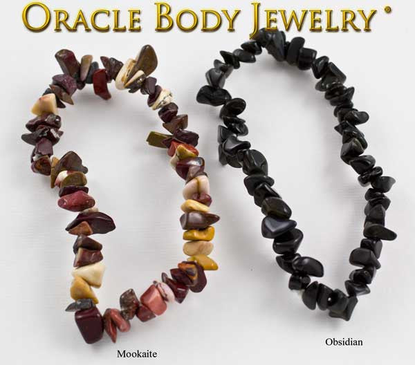 Mookaite and Obsidian Chip Bracelet