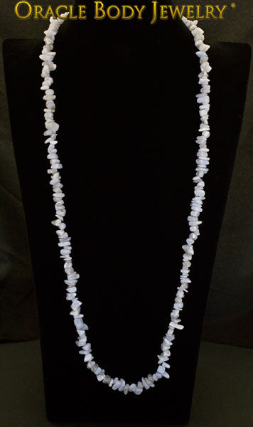 Blue Lace Agate Chip Necklace