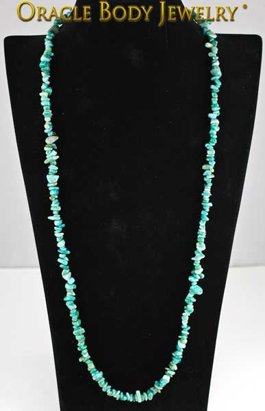 Natural Turquoise Chip Necklace