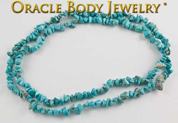 Natural Turquoise Chip Necklace