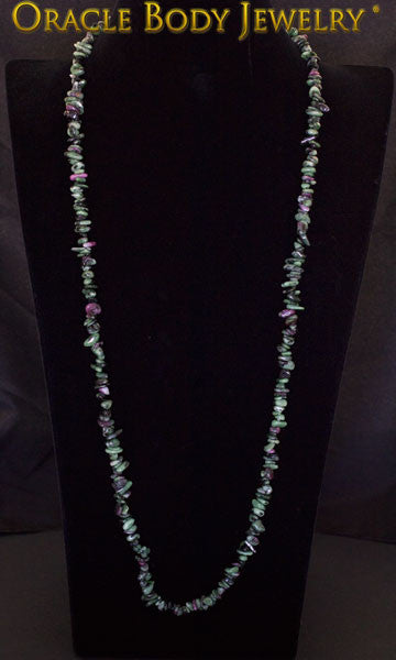 Ruby in Zoisite Chip Necklace