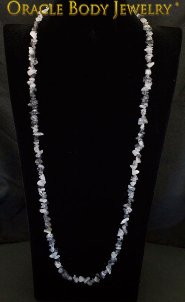 Tourmalated Quartz Chip Necklace