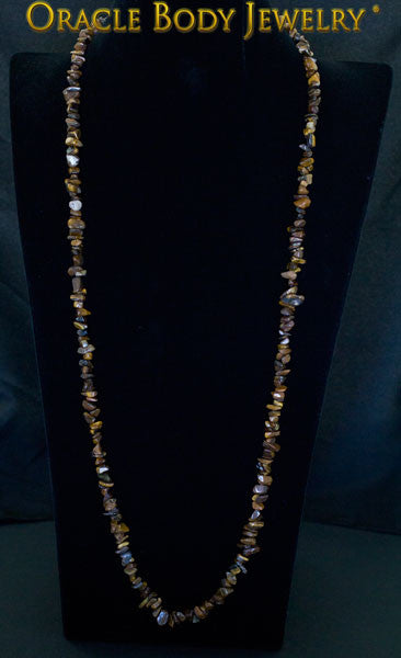 Yellow Tiger Eye Chip Necklace