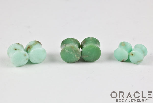 Chrysoprase Double Flare Plugs