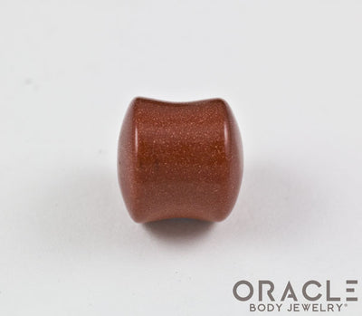 Cinnamon Goldstone Double Flare Plugs