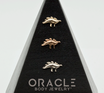 14k Gold Dino Threadless Ends
