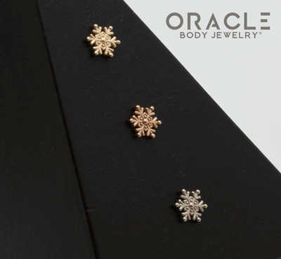 14k Gold Frozen Threadless End