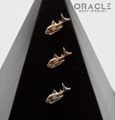 14k Gold Shark Threadless End