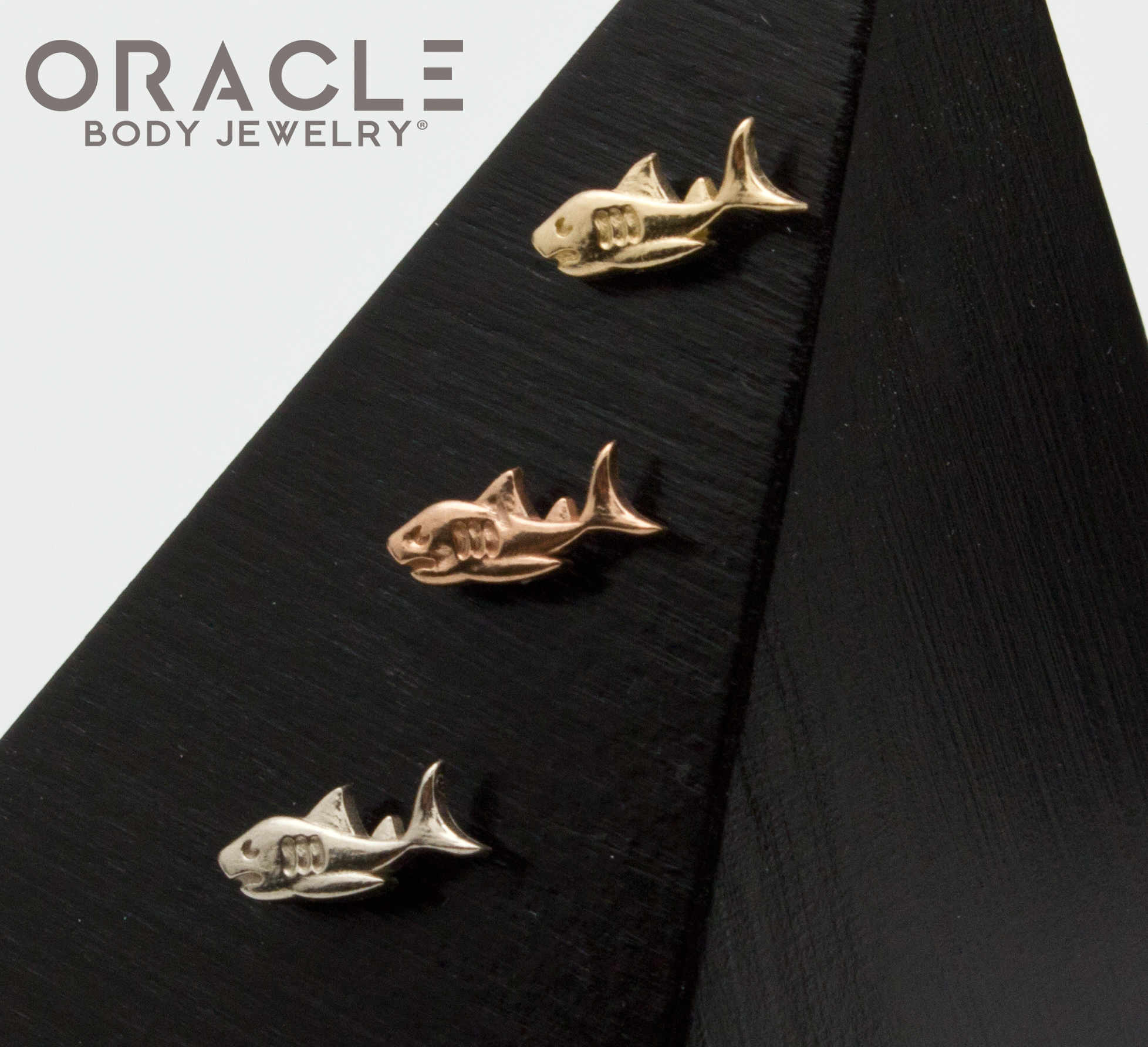 14k Gold Shark Threadless End