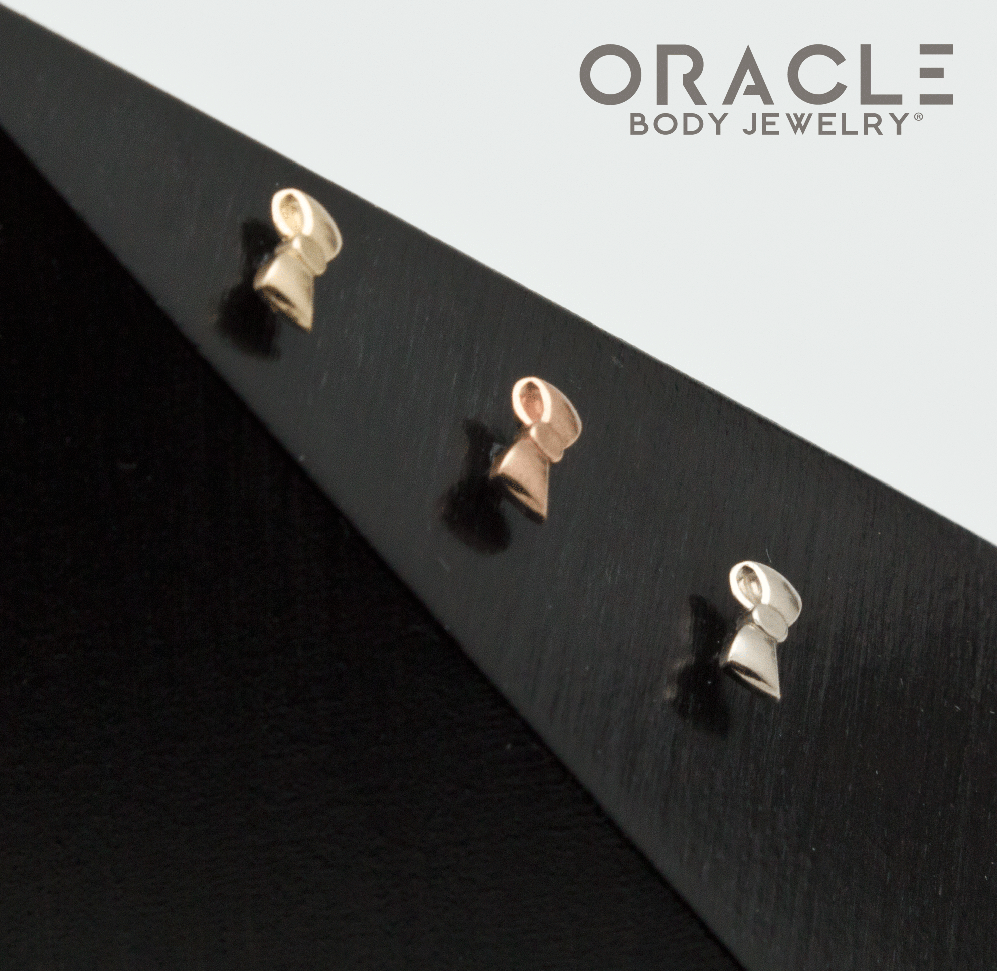 14k Gold Cutie Bow Threadless End