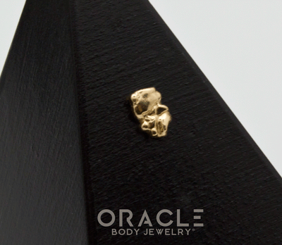 14k Gold Nugget Threadless End