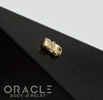 14k Gold Nugget Threadless End