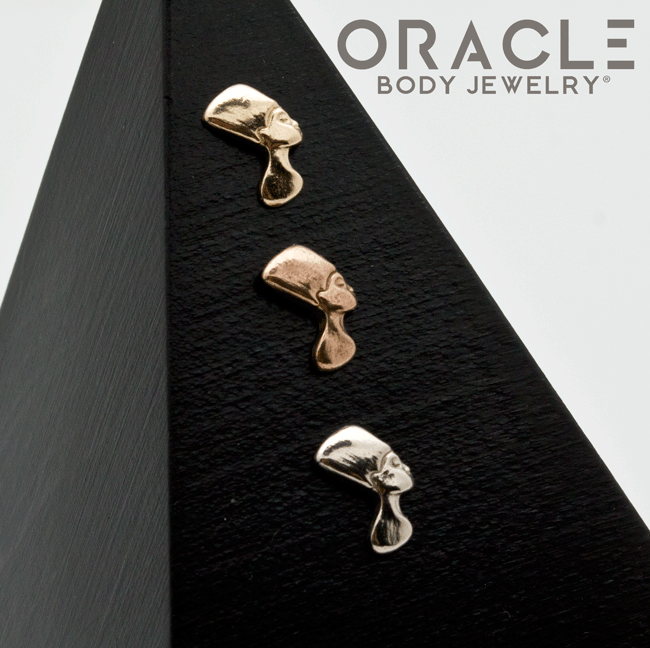 14K Gold Nefertiti Threadless End