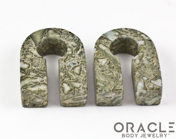 Green Brecciated Jasper Keystone Weights