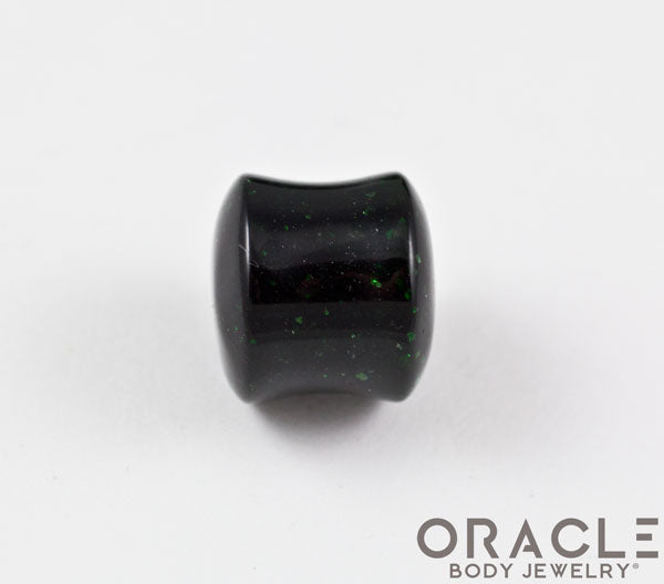 Green Goldstone Double Flare Plugs