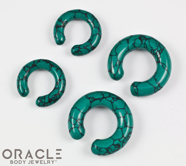 Synthetic Green Spiderweb Turquoise Stone Rings