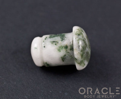 Green Tree Agate Single Flare Plugs