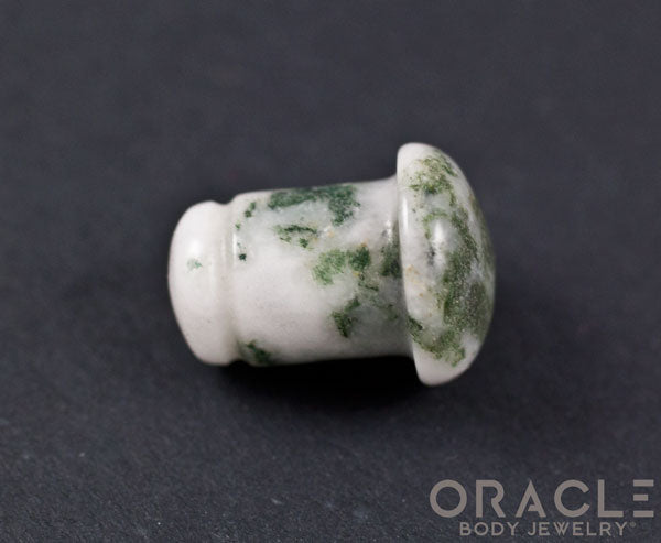 Green Tree Agate Single Flare Plugs