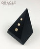 14k Hammered Square Threadless Gold End