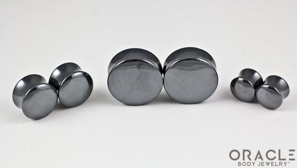 Hematite Double Flare Plugs
