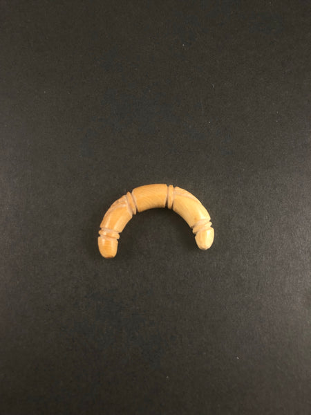7mm Fossilized Mammoth Carved Septum Tusk