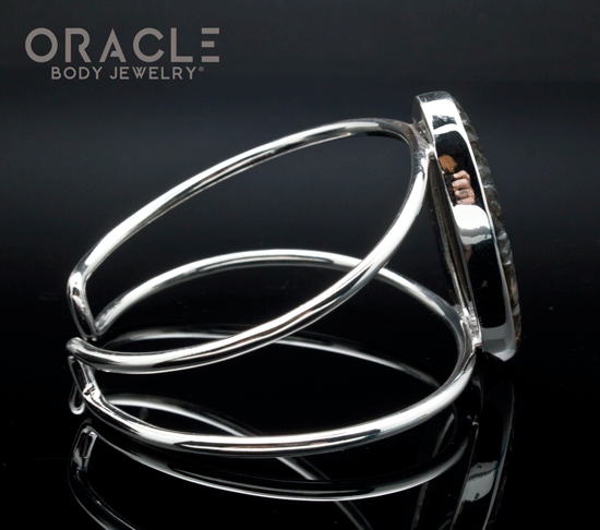 Sterling Silver Carved Labradorite Bracelet