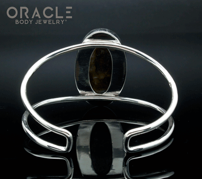 Sterling Silver Carved Labradorite Bracelet