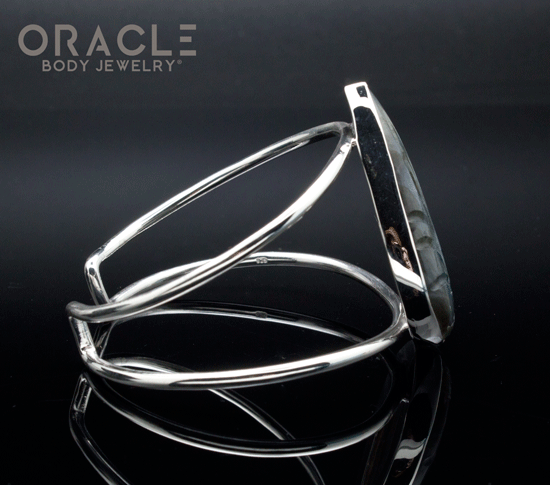 Sterling Silver Carved Labradorite Bracelet