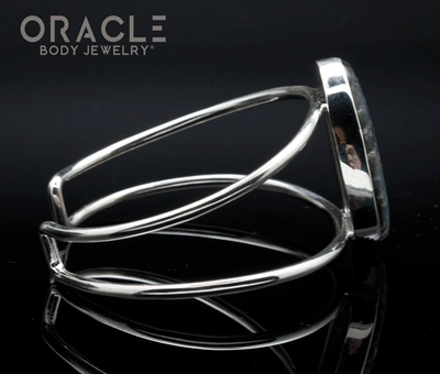 Sterling Silver Carved Labradorite Bracelet