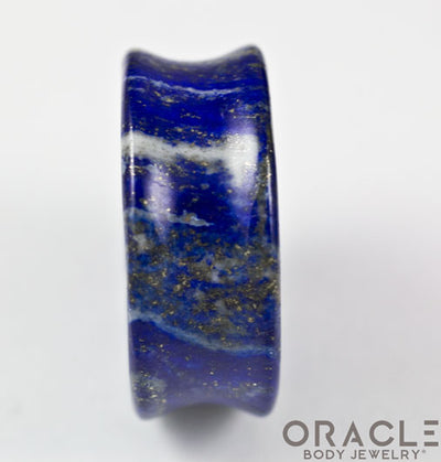 Lapis Concave Solid Double Flare Plugs