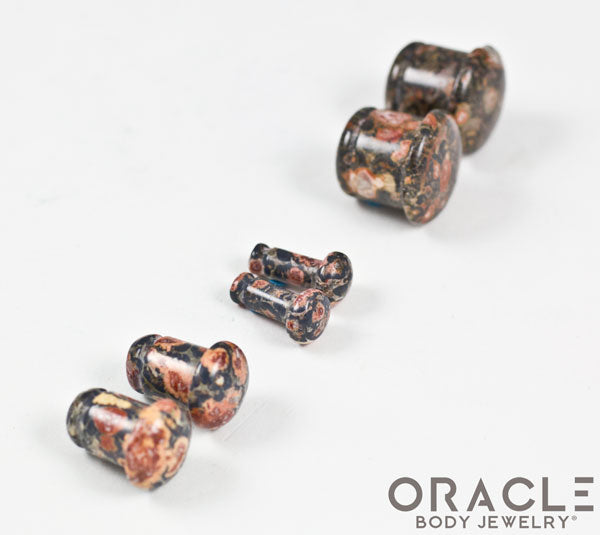 Leopardskin Jasper Single Flare Plugs