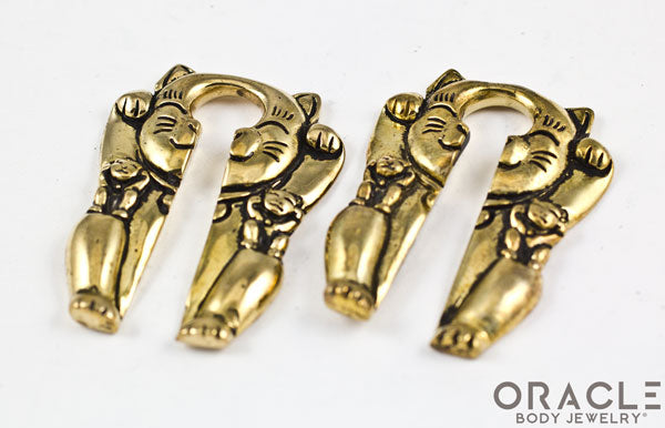 Maneki Neko Brass Weights