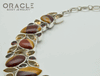 Sterling Silver Mookaite Necklace with Citrine and Garnet Accents