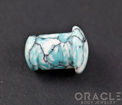Synthetic Ocean Wave Turquoise Single Flare Plugs