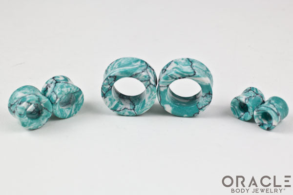 Synthetic Ocean Wave Turquoise Eyelets / Tunnels