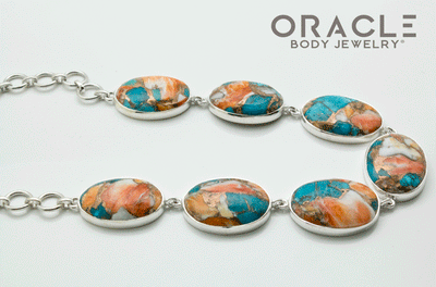 Sterling Silver Spiny Oyster Necklace